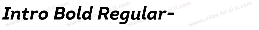 Intro Bold Regular字体转换